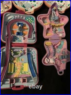13 x Original Vintage POLLY POCKET Job Lot Bundle Compacts Disco Toy Pet Clock