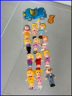 1989 Polly Pocket Bluebird Dolls, Car & Cat All Original