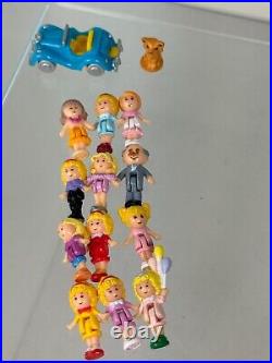 1989 Polly Pocket Bluebird Dolls, Car & Cat All Original