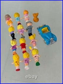 1989 Polly Pocket Bluebird Dolls, Car & Cat All Original