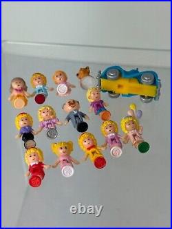 1989 Polly Pocket Bluebird Dolls, Car & Cat All Original