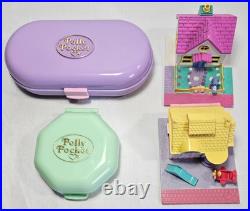 1990 1992 Polly Pocket Vintage Cozy Cottage Toy Shop School Stamper Bluebird lot