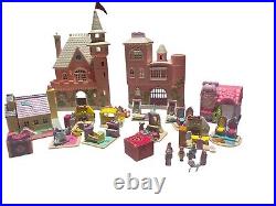 1990s Galoob My Pretty Dollhouse Castle, Schoolhouse, Furniture Rooms Figures