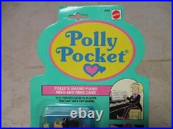 1991 Mattel Polly Pocket Polly's Grand Piano Ring And Case Vintage Sealed