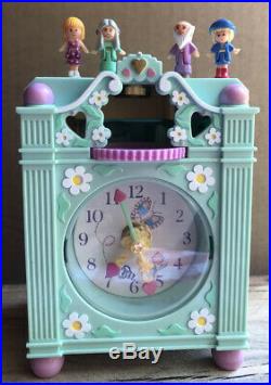 1991 Polly Pocket Blue Funtime Clock Mr Time Mrs Chime COMPLETE Vintage Bluebird