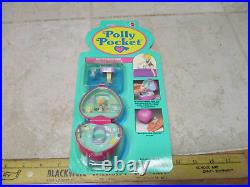 1991 Polly Pocket Vintage Bathtime Fun Ring and Ring Case Bluebird Toys NIP NOC