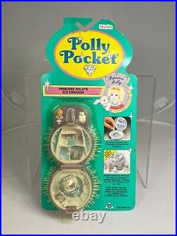 1992Polly Pocket Bluebird Princess Polly's Ice Kingdom withChain New On Card