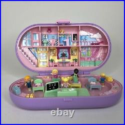 1992 Bluebird Polly Pocket'Stampin' School' Purple Compact 5 Figures & Stamps