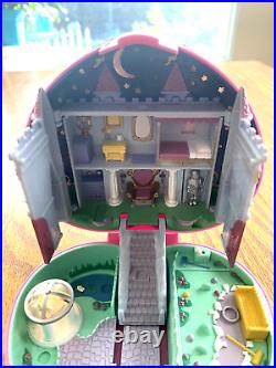 1992 Polly Pocket Starlight Castle BlueBird Vintage Complete + 5 Figures, Works
