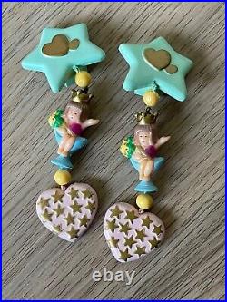 1992 Vintage Polly Pocket Beauty Pageant Clip-On Earrings