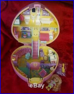1992 Vintage Polly Pocket LUCY LOCKET CARRY N PLAY DREAM HOME & Doll ++