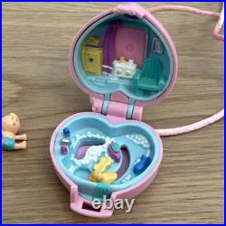 1993 Polly Pocket Baby & Ducky Locket Pink Vintage Bluebird COMPLETE