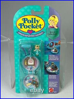 1993 Polly Pocket Bluebird Dress-Up Jewel Locket New On Card