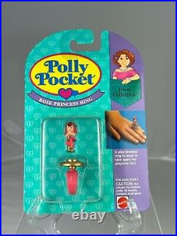 1993 Polly Pocket Bluebird Rose Princess Ring New On Card