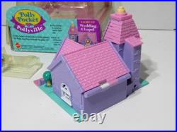 1993 Polly Pocket Pollyville LIGHT UP WEDDING Chapel Church Playset New Open Box