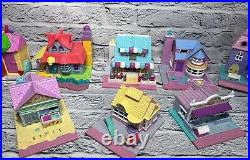 1993 Polly Pocket Vintage Bluebird 12 Houses No Figures Cafe Pizza Pet Shop