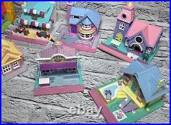 1993 Polly Pocket Vintage Bluebird 12 Houses No Figures Cafe Pizza Pet Shop