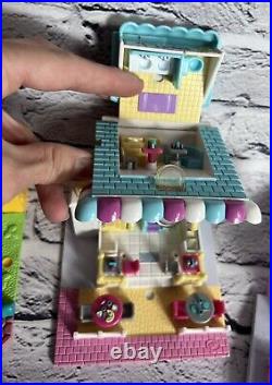 1993 Polly Pocket Vintage Bluebird 12 Houses No Figures Cafe Pizza Pet Shop