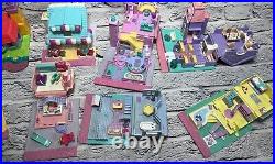 1993 Polly Pocket Vintage Bluebird 12 Houses No Figures Cafe Pizza Pet Shop