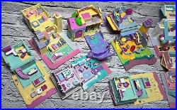 1993 Polly Pocket Vintage Bluebird 12 Houses No Figures Cafe Pizza Pet Shop