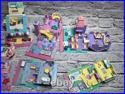 1993 Polly Pocket Vintage Bluebird 12 Houses No Figures Cafe Pizza Pet Shop