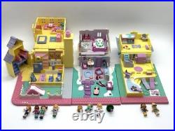 1993 Vtg Mattel Polly Pocket Pollyville Super Set Lot of 10 Playsets With Figures 1993 Vtg Mattel Polly Pocket Pollyville Super Set Lot of 10 Playsets With Figures