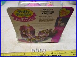 1994 Blue Bird Polly Pocket Pollyville Light Up Wedding Chapel SEALED VTG