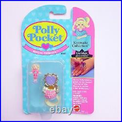 1994 Vintage Polly Pocket Bluebird Royal Throne Ring Set MOC RARE Gold Accents
