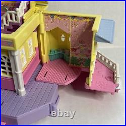 1995 Polly Pocket COMPLETE Clubhouse Pop-Up Party Play House Bluebird 6 Dolls