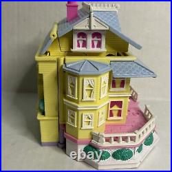 1995 Polly Pocket COMPLETE Clubhouse Pop-Up Party Play House Bluebird 6 Dolls