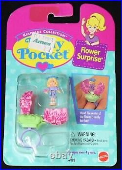 1995 Polly Pocket Flower Surprise Ring Set Keepsake Collection New