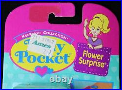 1995 Polly Pocket Flower Surprise Ring Set Keepsake Collection New