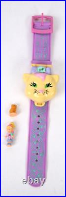 1995 VTG Polly Pocket Bluebird Polly Loves Kitty Watch Bracelet 100% Complete
