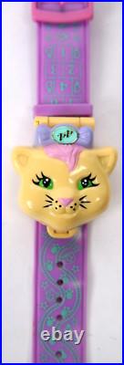 1995 VTG Polly Pocket Bluebird Polly Loves Kitty Watch Bracelet 100% Complete