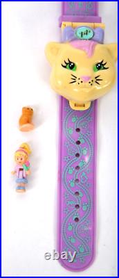 1995 VTG Polly Pocket Bluebird Polly Loves Kitty Watch Bracelet 100% Complete