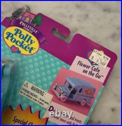 1996 Polly Pocket Bluebird Flower Cafe On-The-Go with bracelet NOC