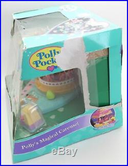 1996 Vintage Lot Polly Pocket RARE Polly's Magical Carousel Bluebird Toys