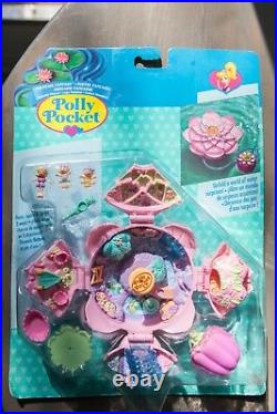 1996 Vintage Polly Pocket Fountain Fantasy Waterlily Multi Lingual Card Sealed