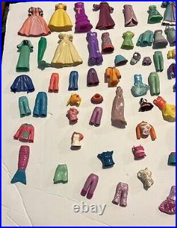2000s Large Polly Pocket Lot Figures Clothes Shoes Accessories Pets Vintage