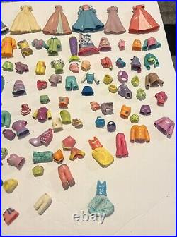 2000s Large Polly Pocket Lot Figures Clothes Shoes Accessories Pets Vintage