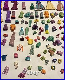 2000s Large Polly Pocket Lot Figures Clothes Shoes Accessories Pets Vintage