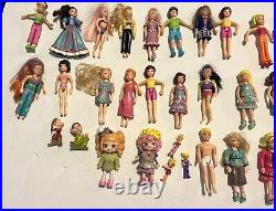 2000s Large Polly Pocket Lot Figures Clothes Shoes Accessories Pets Vintage
