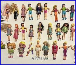 2000s Large Polly Pocket Lot Figures Clothes Shoes Accessories Pets Vintage