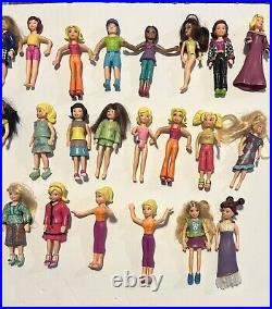 2000s Large Polly Pocket Lot Figures Clothes Shoes Accessories Pets Vintage