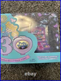 2018 Polly Pocket 30th Anniversary Partytime Surprise Keepsake Compact NIB