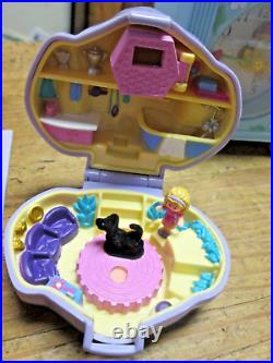 3 Vintage Polly Pocket Bluebird Toys, Clock, Dog, House