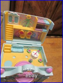 3 Vintage Polly Pocket Bluebird Toys, Clock, Dog, House