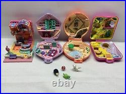 4 X Vintage Polly Pocket Bulk Lot 89 94 95 Genuine Dog And 3 Other Mini Animals