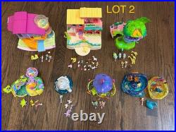 7 LOT Vintage 2000 Polly Pocket Petland Hacienda Ranch House withFigures Jungle