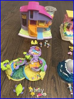 7 LOT Vintage 2000 Polly Pocket Petland Hacienda Ranch House withFigures Jungle
